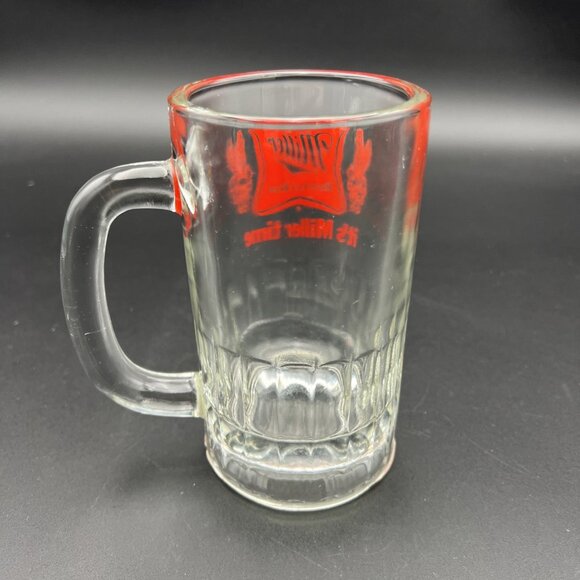 Vintage Miller High Life “It’s Miller Time” Heavy Glass Mug Stein Rare - Picture 6 of 11
